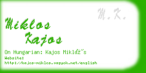 miklos kajos business card